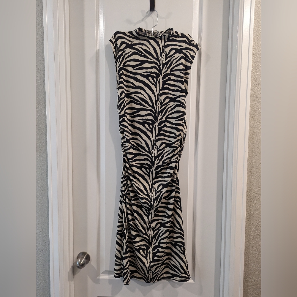 H&M Zebra Bodycon Dress NWT